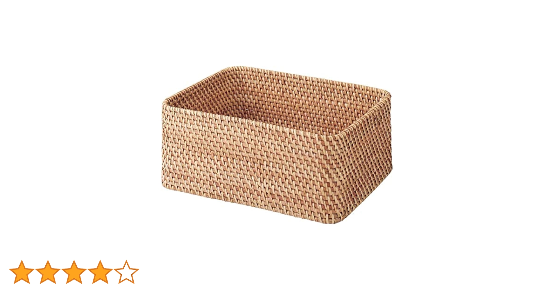 Amazon.co.jp: 無印良品 重なるラタン長方形バスケット・中 (V)約幅36